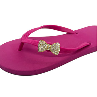 Fuchsia Popit Flip Flop for Woman with Changeable Charm