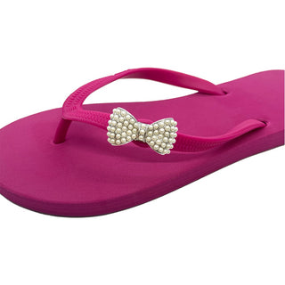 Fuchsia Popit Flip Flop for Woman with Changeable Charm