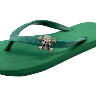 Green Popit Flip Flop for woman popit Sandal with Changeable Charm Summer Flip Flop for her Summer Sandal  Beach Flip Flop Green flip flop