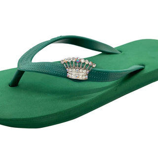 Green Popit Flip Flop for woman popit Sandal with Changeable Charm Summer Flip Flop for her Summer Sandal  Beach Flip Flop Green flip flop