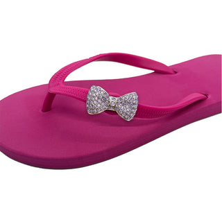 Fuchsia Popit Flip Flop for Woman with Changeable Charm