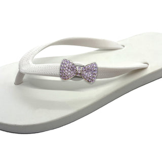 White Popit Flip Flop for woman with Changeable Charm