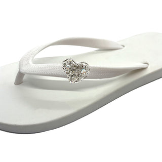 White Popit Flip Flop for woman with Changeable Charm