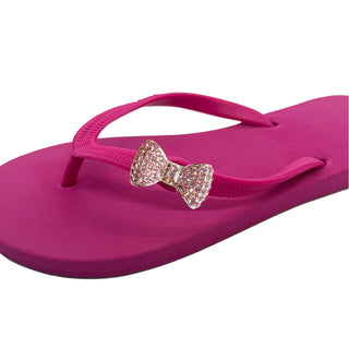 Fuchsia Popit Flip Flop for Woman with Changeable Charm