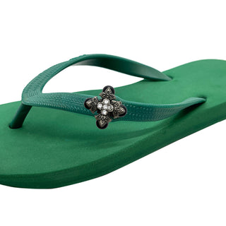 Green Popit Flip Flop for woman popit Sandal with Changeable Charm