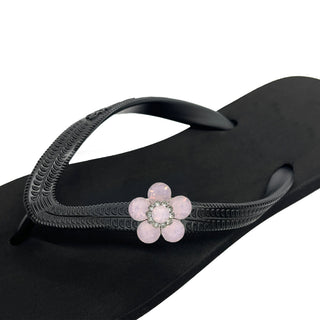 Black Popit Flip Flop for Woman popit sandal with Changeable Charm