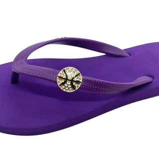 Purple Kids popit Flip Flop for popit sandal with Changeable Charm