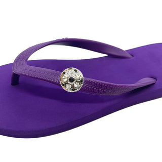 Purple Kids popit Flip Flop for popit sandal with Changeable Charm