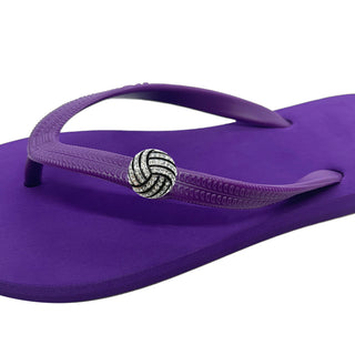 Purple Kids popit Flip Flop for popit sandal with Changeable Charm