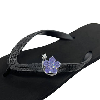 Black Popit flip flop for Woman popit Sandal with Changeable Charm