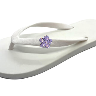 White Popit Flip Flop for woman with Changeable Charm