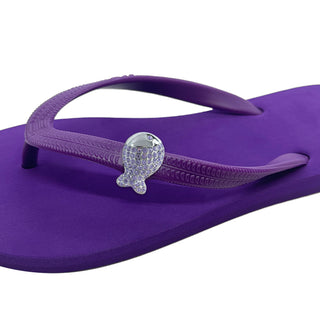 Purple Kids Popit Flip Flop for kids Sandal with Changeable Charm