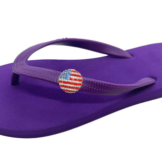 Purple Kids popit Flip Flop for popit sandal with Changeable Charm