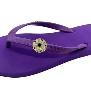 Purple Kids popit Flip Flop for popit sandal with Changeable Charm