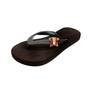 Brown Popit Flip Flop kids Sandal with Changeable Charm