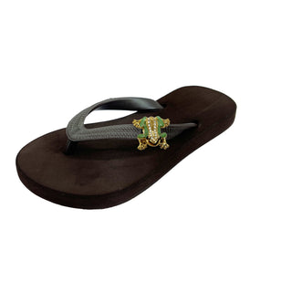 Brown Popit Flip Flop kids Sandal with Changeable Charm