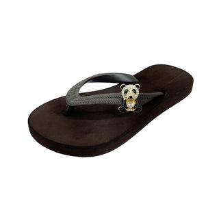 Brown Popit Flip Flop kids Sandal with Changeable Charm