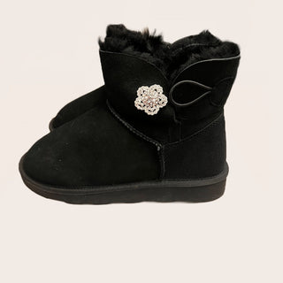 DarkBlack Popit Boot for Women Winter Boot with Changeable Charm